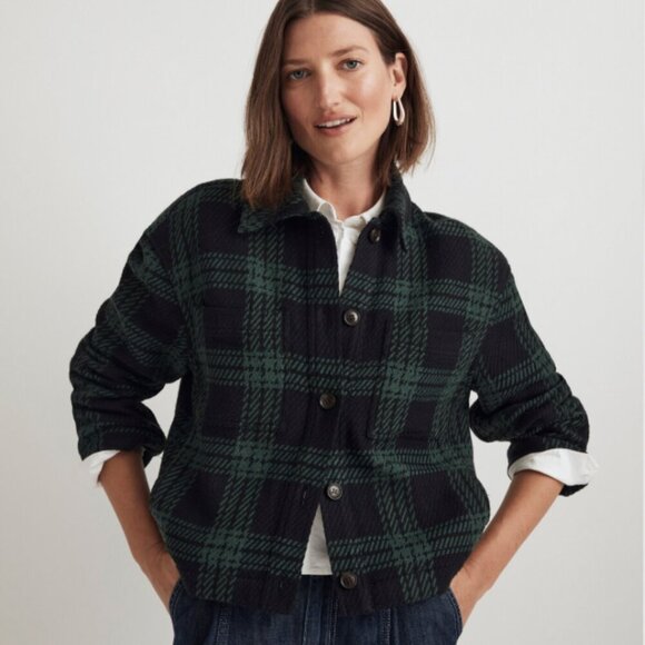 Madewell Jackets & Blazers - Madewell Women’s Flannel Boxy Shirt Jacket in Plaid - Size XL